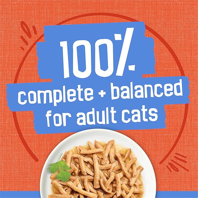 Friskies Purina Shreds Chicken and Salmon Dinner in Wet Cat Food Gravy - 5.5 oz. Cans (Pack of 48)