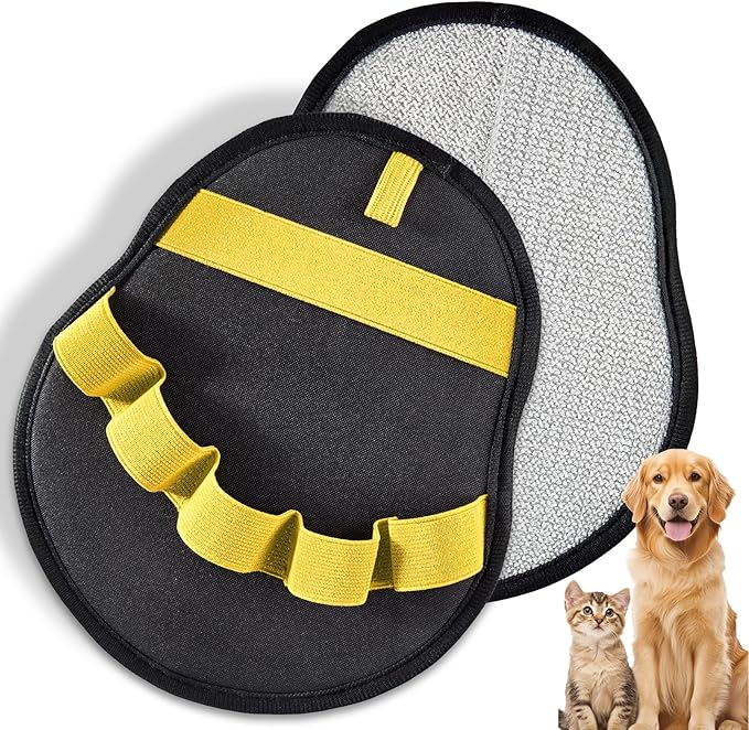 Lonfliness Pet Hair Fur Removal Mitt Glove for Cats Dogs 5-Finger Electrostatic Reusable Pet Hair Remover Brush Tool for Couch Furniture Carpet Laundry Clothing