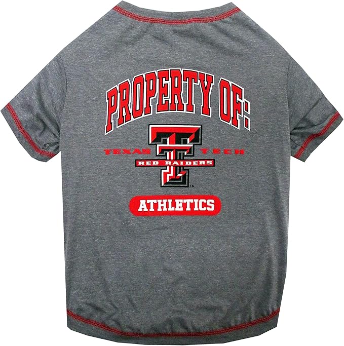 Pets First Collegiate TEXAS TECH RED RAIDERS Dog T-Shirt, X-Small. - Licensed Shirt for Pets Team Colored with Team Logos.- Premium Stretchable Materials for the Comfrot of your Dog & Cat.
