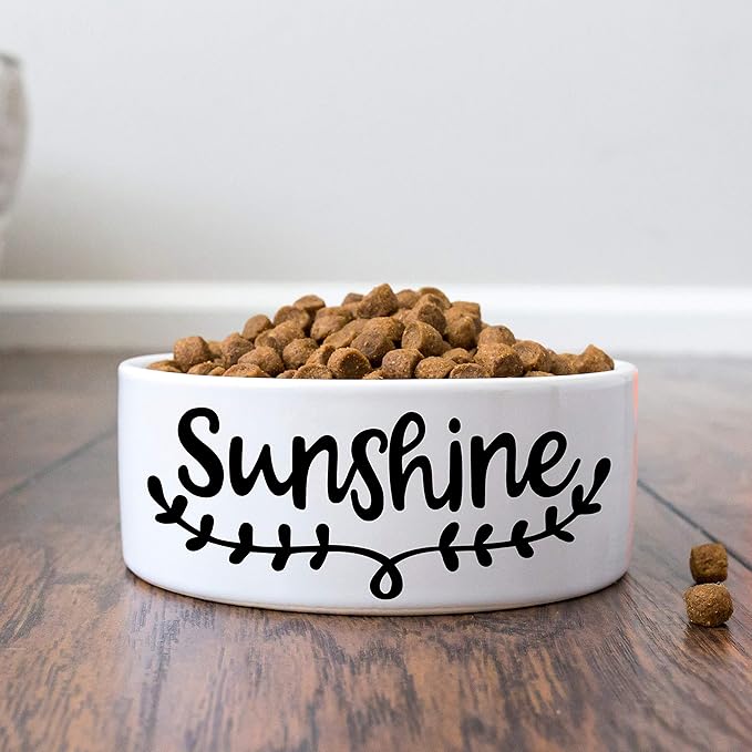 Personalized Dog Bowl w/Name, Ceramic Bowl for Dogs and Cats, 2 Sized for Small and Large Dogs - Pet Dish for Dry or Wet Food and Water, Pet Owner Gifts, Custom Pet Food Bowl | Branch, 7 inches