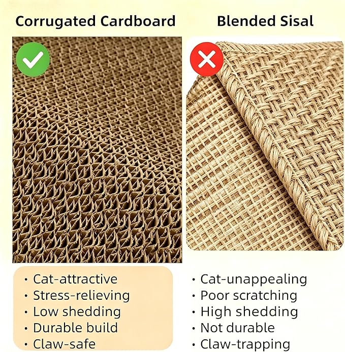 3-in-1 Cat Scratcher Board, Limited Stock Clearance, Durable Corrugated Cat Bed Lounge for Indoor Cats, U-Shaped Interactive Toy with Catnip, Only 10 Left!