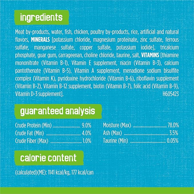 Purina Friskies Wet Cat Food Pate, Mariner’s Catch - (Pack of 24) 5.5 oz. Cans