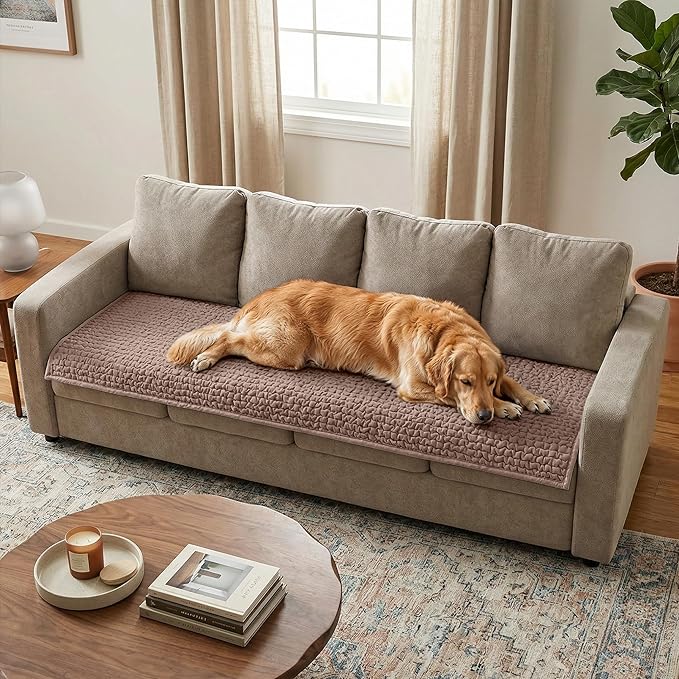 PAULATO BY GA.I.CO. Waterproof Blanket – 24x86” Changing Absorbent Pad for Incontinence – Machine Washable Stain-Resistant Protector for Couch Sofa or Bed – Reusable Waterproof Cover - Marsala