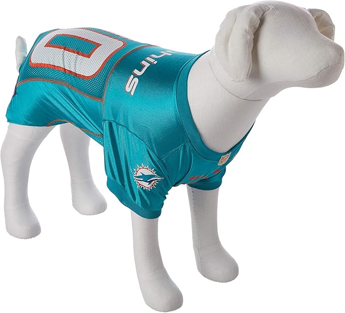 Pets First NFL Miami Dolphins Dog Jersey, Size XX-Large, Football Shirt Costume for Pet, Dog Sports T-Shirt, NFL Team Clothing for Cats, Licensed Pet Apparel Available in 7 Sizes and 32 Teams