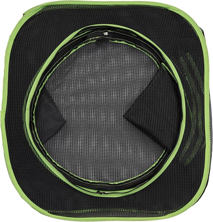 Kitty City Large Outdoor Cat Play Cube, Mesh Pop-Up Cat Enclosure for Indoor & Outdoor Use, Expandable Modular Cat Playpen with Zippered Access - Green