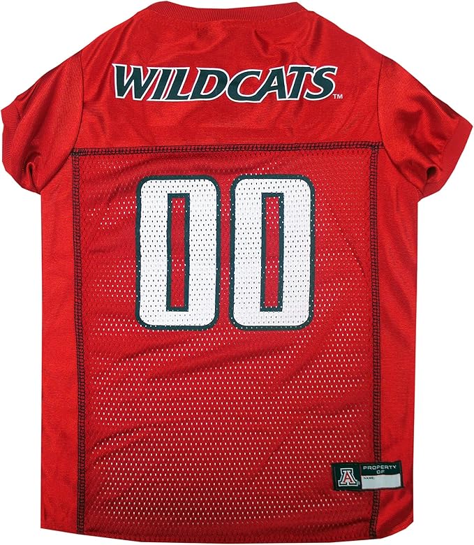 Pets First NCAA College Arizona Wildcats Mesh Jersey for DOGS & CATS, Small.Licensed Dog Jersey with your Favorite Football/Basketball College Team