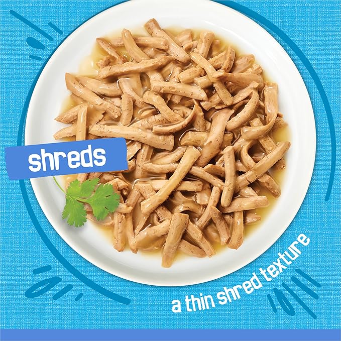Friskies Purina Shreds with Ocean Whitefish and Tuna in Sauce Wet Cat Food - 5.5 oz. Cans (Pack of 48)