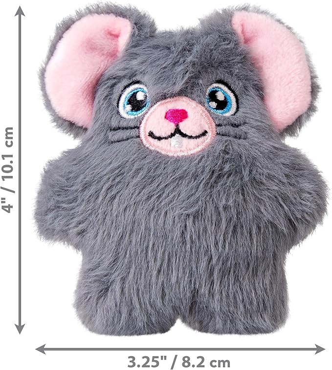 KONG Cat Snuzzles Mouse Plush Cat Toy – Soft & Cuddly, Crackle Sounds, Premium North American Catnip, Perfect for Batting, Wrestling & Snuggling (2 Pack)