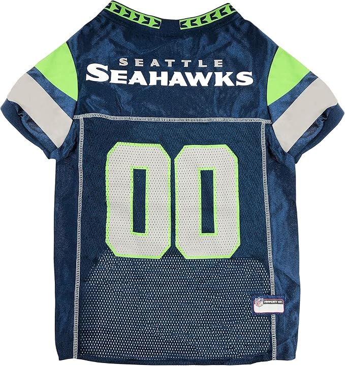 Pets First NFL Seattle Seahawks Dog Jersey, Size XX-Large, Football Shirt Costume for Pet, Dog Sports T-Shirt, NFL Team Clothing for Cats, Licensed Pet Apparel Available in 7 Sizes and 32 Teams