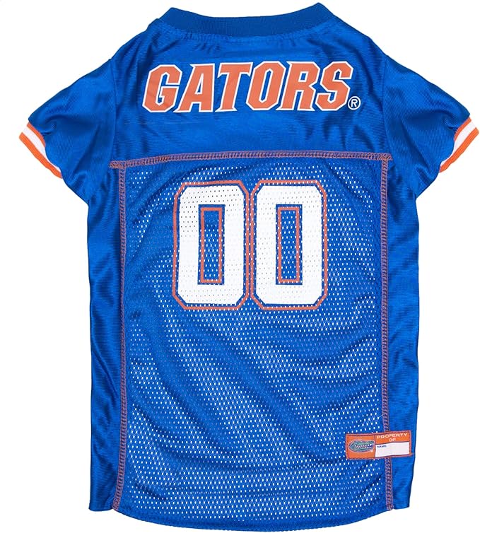 Pets First NCAA College Florida Gators Mesh Jersey for DOGS & CATS, X-Large. Licensed Dog Jersey with your Favorite Football/Basketball College Team