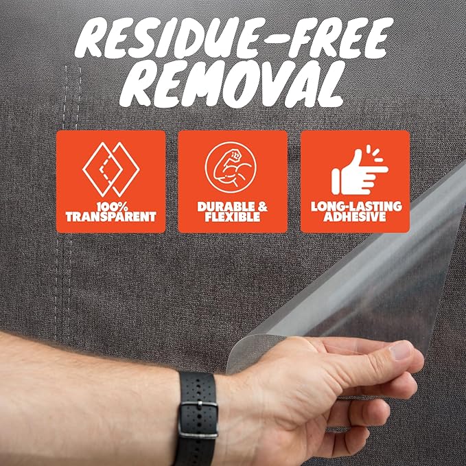 FixZilla Anti Cat Scratch Furniture Protector, 8-Pack Couch Protector from Cat Claws – Heavy-Duty, Easy-to-Apply Scratching Deterrent and Shield for Sofa Corners, Walls, and Doors- with 50 Twist Pins