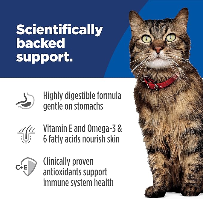 Hill's Science Diet Adult Sensitive Stomach & Skin Wet Cat Food, Salmon & Tuna, 2.8 oz. Pouches, 24-Pack