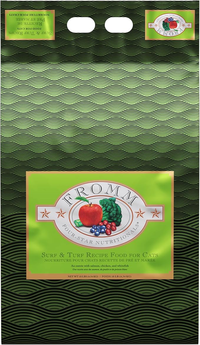 Fromm Four-Star Nutritionals Surf & Turf Cat Food - Premium Dry Cat Food - Salmon Recipe - 10 lb