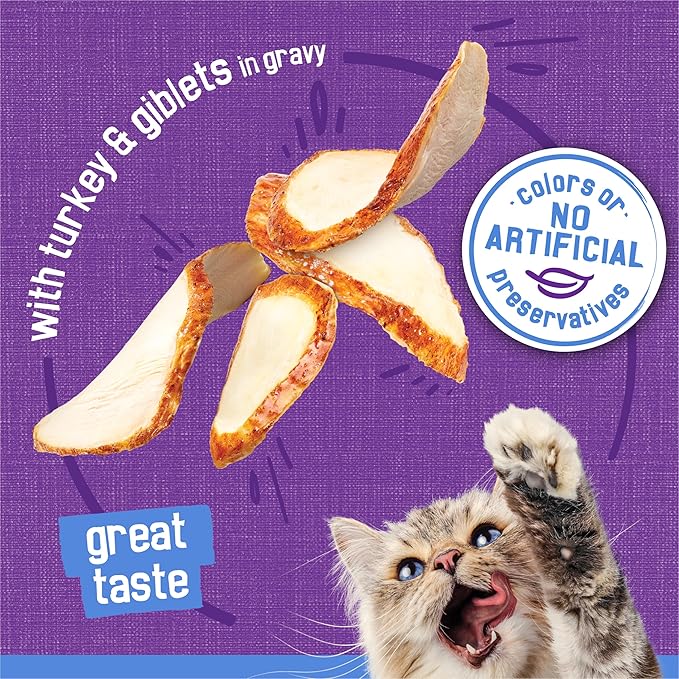 Friskies Purina Shreds with Turkey and Giblets in Gravy Wet Cat Food - (Pack of 48) 5.5 oz. Cans