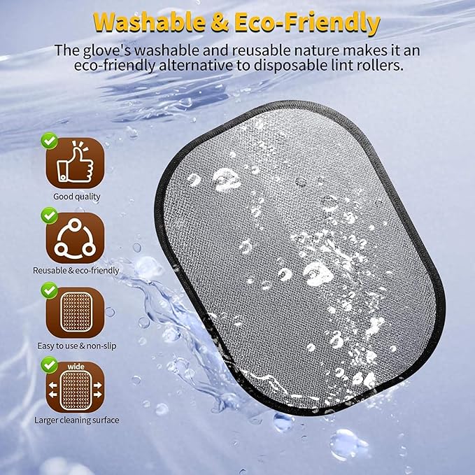 Pet Hair Removal Glove for Dogs & Cats, Newly Upgraded Reusable Electrostatic Pet Hair Glove, Magic Brush Pet Hair Remover Tool for Clothing, Couch, Carpet, Car Seats