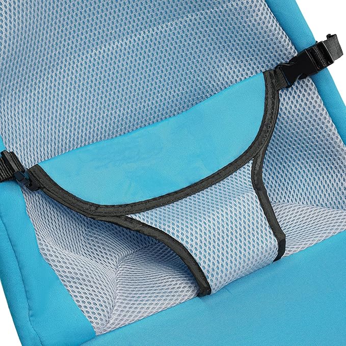 Pet Rocking Chair Solid Color Breathable Dog Bed Chair Portable Foldable Dog Cat Chair for Small Pets Weighing Less Than 33.07 lbs, 3 Levels Adjustable Height, Washable&Removable (Blue)