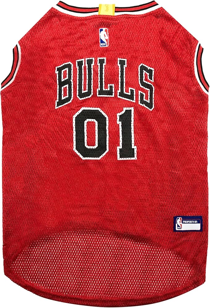 Pets First NBA CHICAGO BULLS DOG Jersey, Small - Tank Top Basketball Pet Jersey