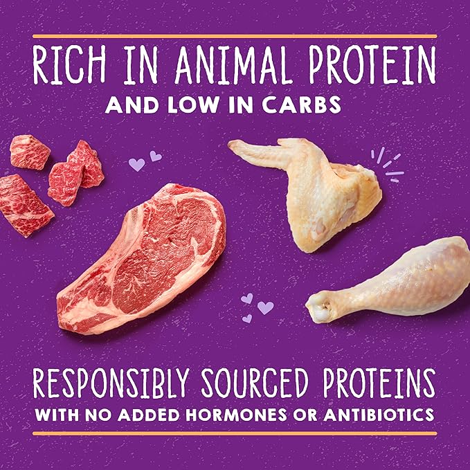 Stella & Chewy's Carnivore Cravings Savory Shreds - Wet Cat Food - High-Moisture Formula with Premium Cage-Free Chicken & Grass-Fed Beef - Perfect for Picky Eaters - 5.2 oz, 8 Count