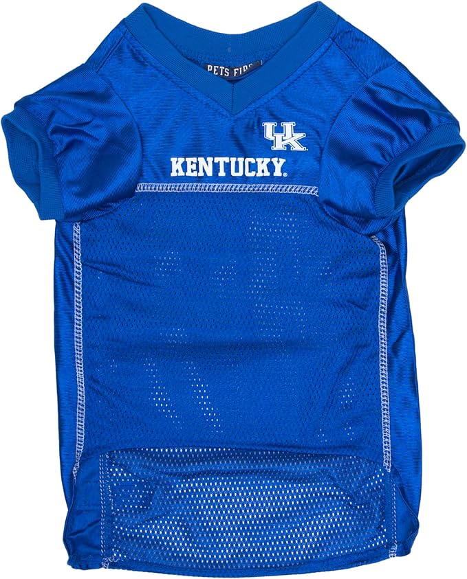 Pets First NCAA College Kentucky Wildcats Mesh Jersey for DOGS & CATS, Large. Licensed Dog Jersey with your Favorite Football/Basketball College Team