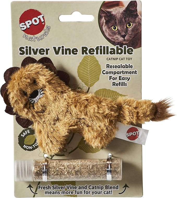 SPOT Naturals Silver Vine Refillable Cat Toy with Catnip