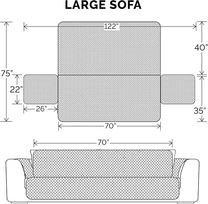Furhaven Water-Resistant & Reversible Large Sofa/Couch Cover Protector for Dogs, Cats, & Children - Two-Tone Pinsonic Quilted Living Room Furniture Cover - Espresso/Clay, Large Sofa