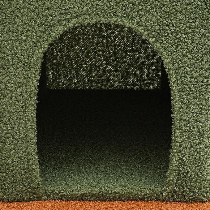 Cat Tree, 30.3in Cat Scratching Climbing Frame, Cactus-Shaped Cat Tree, Double Condos, Scratching Posts, Floor Mount, Soft Surface for Families, Pet Stores, Cat Houses,