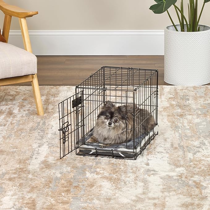 MidWest Homes for Pets Reversible Pet Bed; Machine Washable; Great for Toy Dog Breeds; Spotted Gray; 18"; 40218-FVGYS