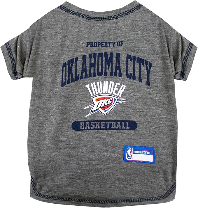 Pets First NBA Licensed Hoodies & T-shirt for Dogs & Cats, Oklahoma City Thunder, X-Small