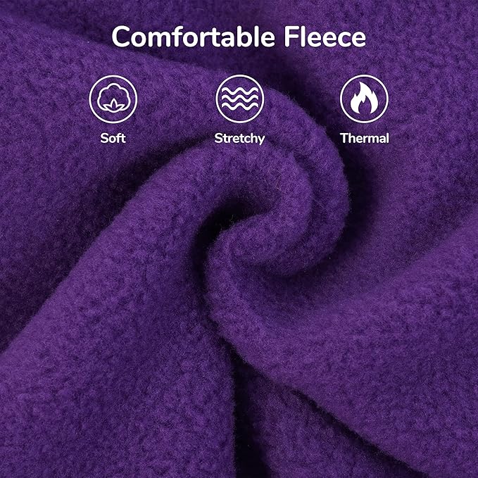 PUMYPOREITY Cat Sweater, Warm Kitten Clothes, Fleece Winter Coat for Hairless Cats, Soft Dog Fleece Vest, Cold Weather Pet Sweater for Dogs and Cats, Purple, S