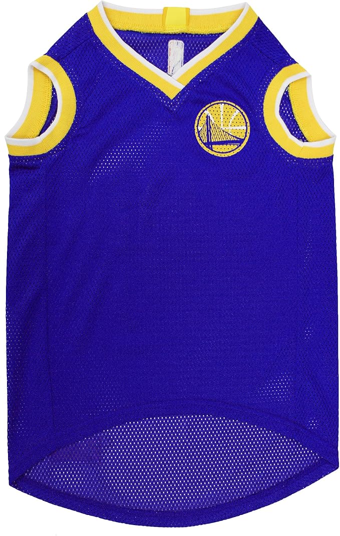 Pets First NBA Golden State Warriors Dog Jersey, X-Large - Tank Top Basketball Pet Jersey (Pack of 4)