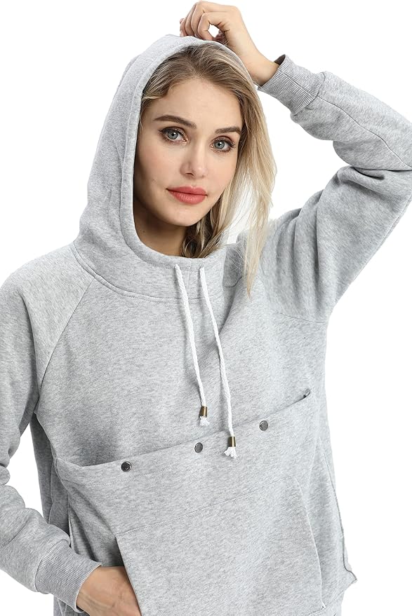 LINYUCHEN Cat Dog Carrier Hoodies – Puppy Kitten Carrying Sweatshirt Large Pet Pocket Pullover Top – Unisex Kangaroo Hoodies