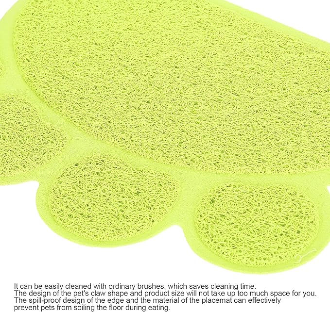 Cat Litter Tray, PVC Dog Mat Antislip Shape Pet Puppy Non Slip Box Liners Feeding Bowl Placemat Supplies for Cats and Dogs (Claw Shape)