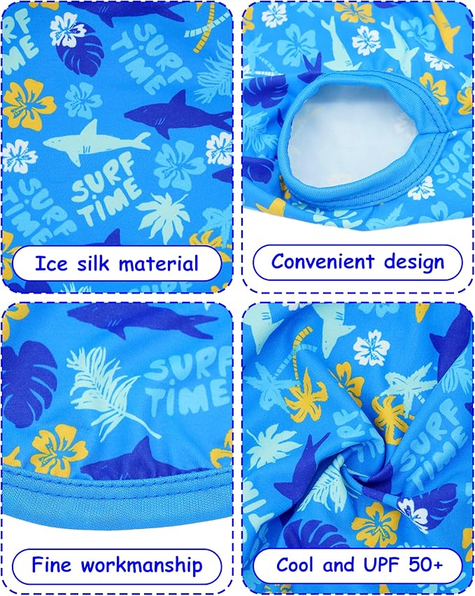 PET SHOW 4 Pack Dog Hawaiian Shirts for Large Dogs UPF 50+ UV Sun Protection Summer Cool Clothes Tank Top Floral Dog T-Shirts Pet Holiday Party Sleeveless Vest Boy Girl(XXX-Large)