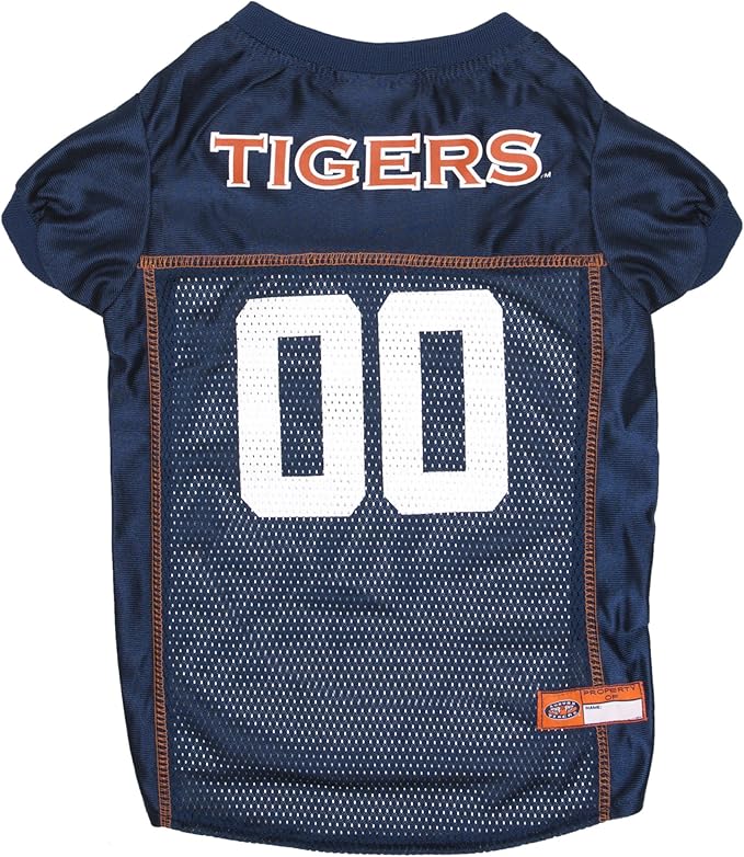 Pets First NCAA College Auburn Tigers Mesh Jersey for DOGS & CATS, Medium. Licensed Dog Jersey with your Favorite Football/Basketball College Team