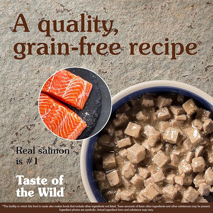 Taste of the Wild Rocky Mountain Feline Recipe with Salmon & Venison in Gravy Canned Cat Food, 5.5-oz can, Case of 24
