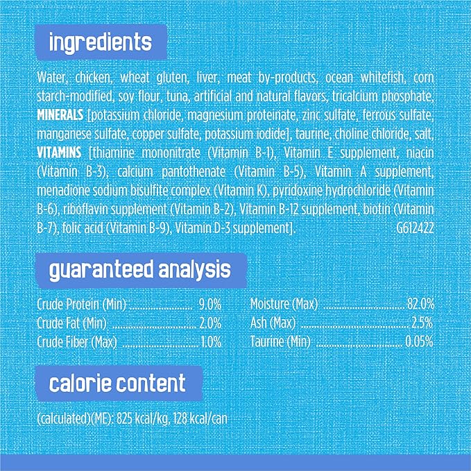 Friskies Purina Shreds with Ocean Whitefish and Tuna in Sauce Wet Cat Food - 5.5 oz. Cans (Pack of 48)