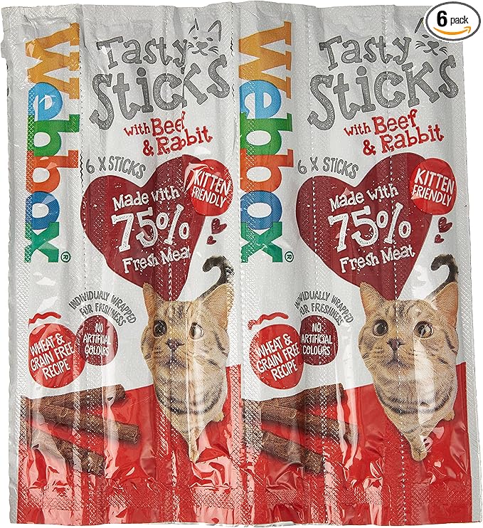 Webbox Cat Delight Treat Sticks - Beef & Rabbit
