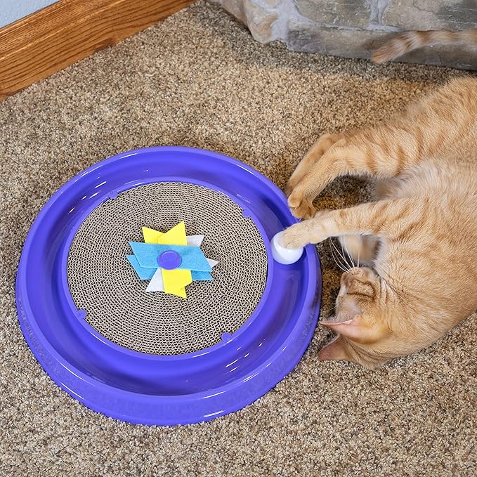 Kitty City Cat Scratchers - Cat Scratching Pad & Ball Track Scratcher