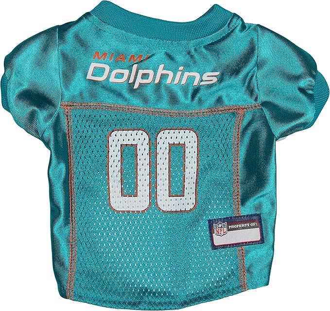Pets First NFL Miami Dolphins Dog Jersey, Size X-Small, Football Shirt Costume for Pet, Dog Sports T-Shirt, NFL Team Clothing for Cats, Licensed Pet Apparel Available in 7 Sizes and 32 Teams