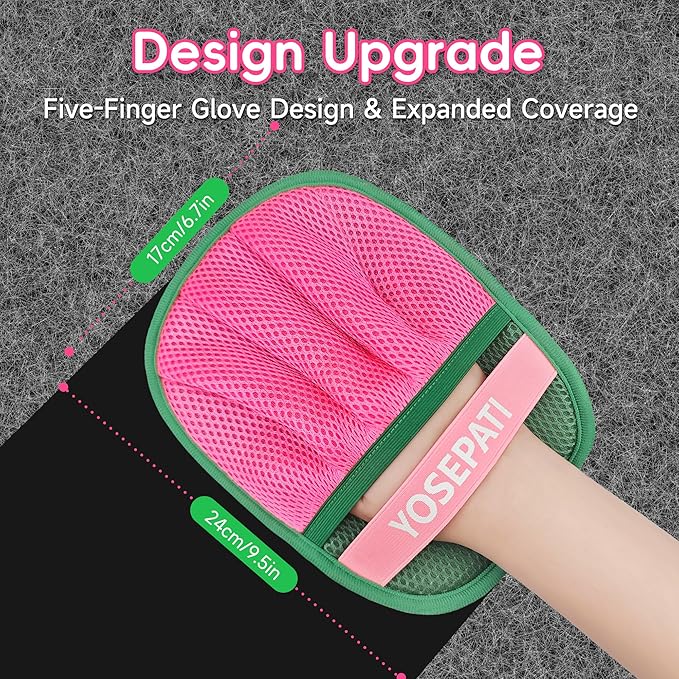 Pet Hair Removal Glove, Five-Finger Magic Brush Electrostatic Mitt, Pet Hair Remover Tool for Dog & Cat, Reusable Pet Hair Gloves Pet Grooming Needs, Fur Remover for Couch, Clothing & Carpet