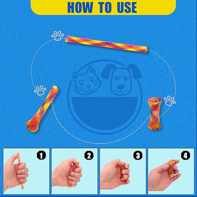 Leoezx™ Cat Spring Toy (44PCS) Indoor cat Interactive Plastic Coil Spring Multi-Color cat Interactive Game Training to Catch, bite and Hunt